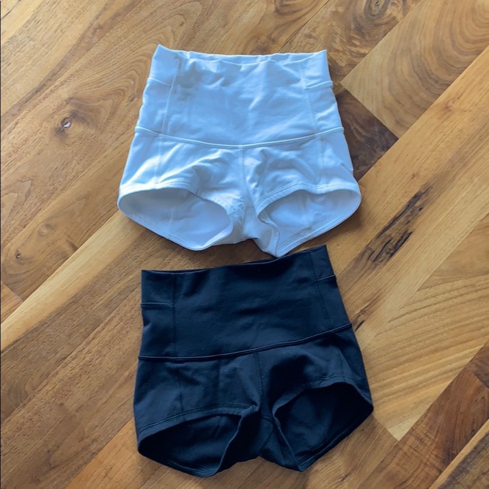 Lululemon size 4 2 pairs 1 black & 1 white